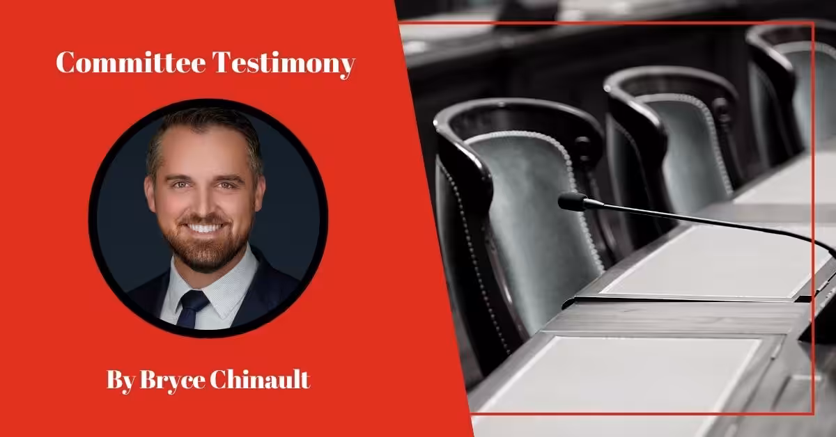 Testimony on HB 5796 by Bryce Chinault